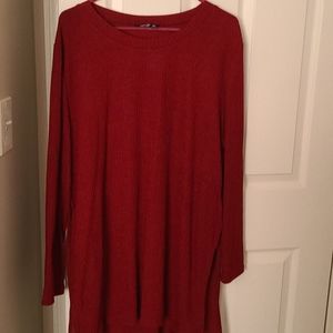 Red/Maroon High Low Sweater